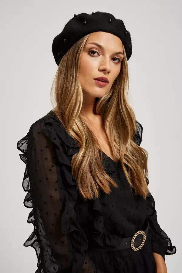 Marisse Marisse Beret With Beads