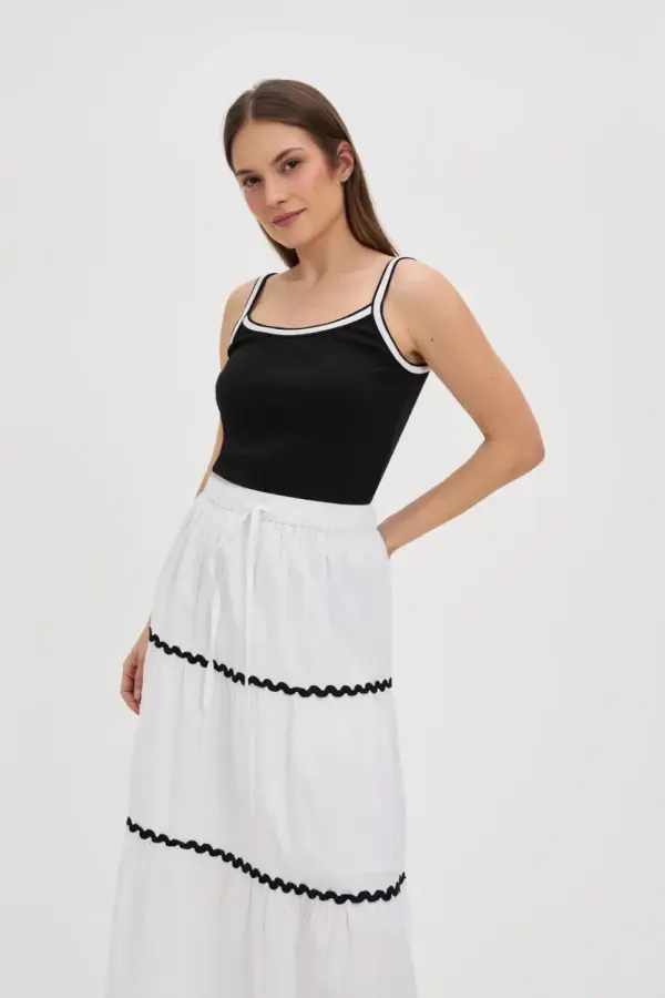 Marisse Marisse Black Cotton Top