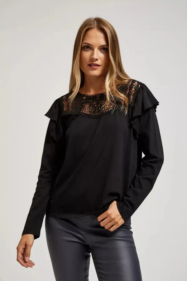 Marisse Marisse Black Lace Blouse