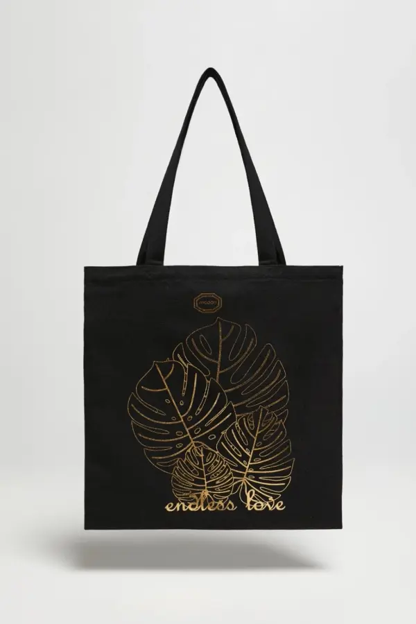 Marisse Marisse Black Printed Shopper Bag