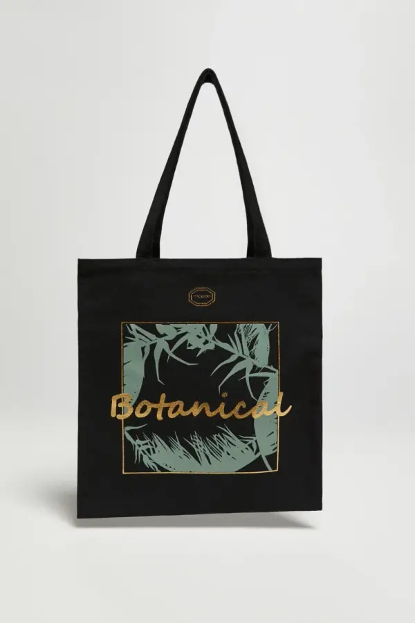 Marisse Marisse Black Shopper Bag With Inscription