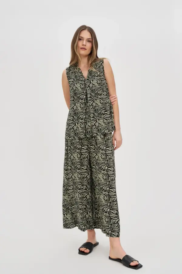 Marisse Marisse Black Viscose Culottes