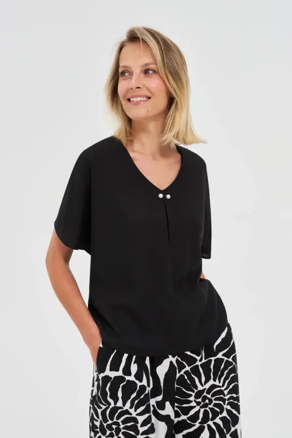 Marisse Marisse Black Viscose Shirt