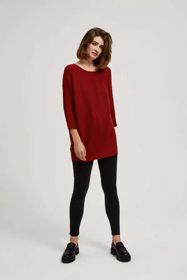 Marisse Marisse Burgundy Batwing Sweater