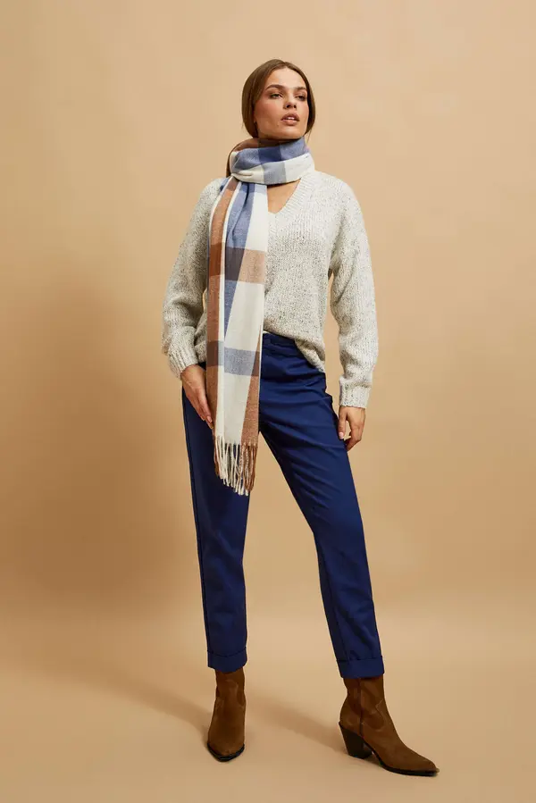 Marisse Marisse Checkered Scarf