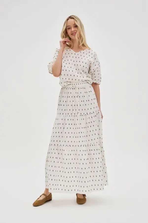 Marisse Marisse Cotton Maxi Skirt White