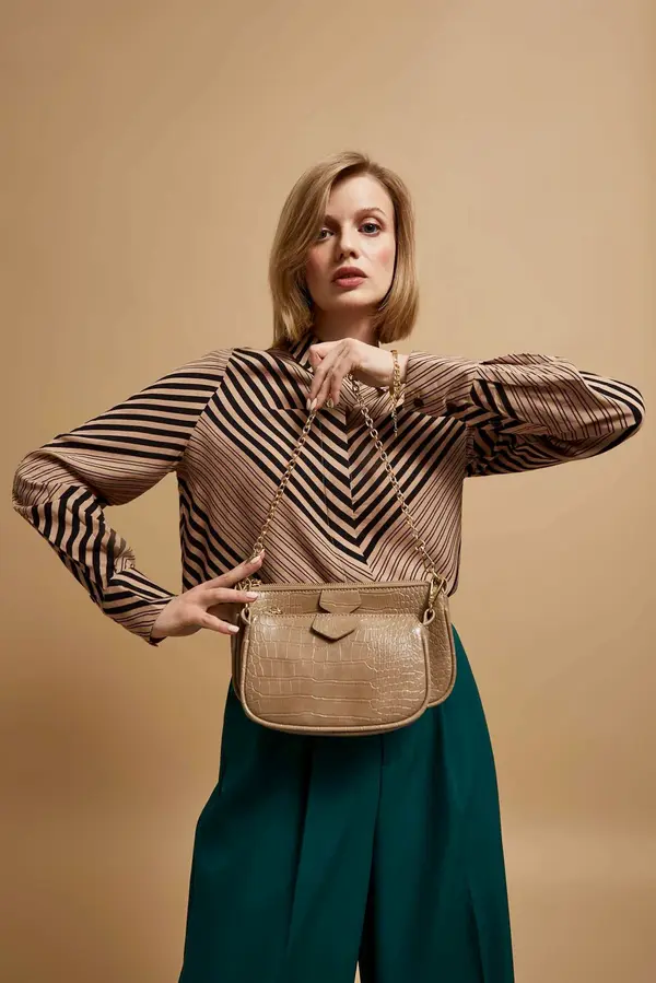 Marisse Marisse Dark Beige Shoulder Bag