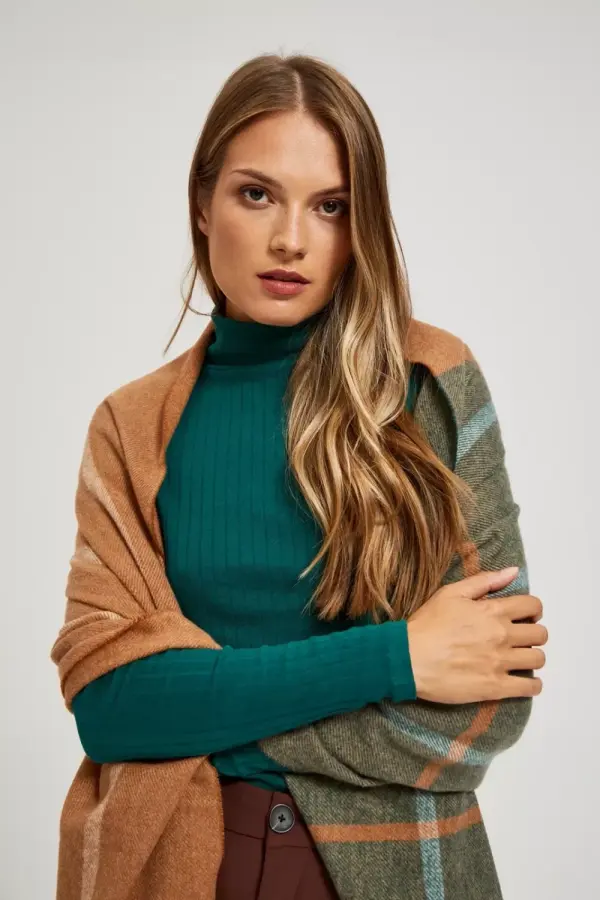 Marisse Marisse Emerald Scarf With Fringes