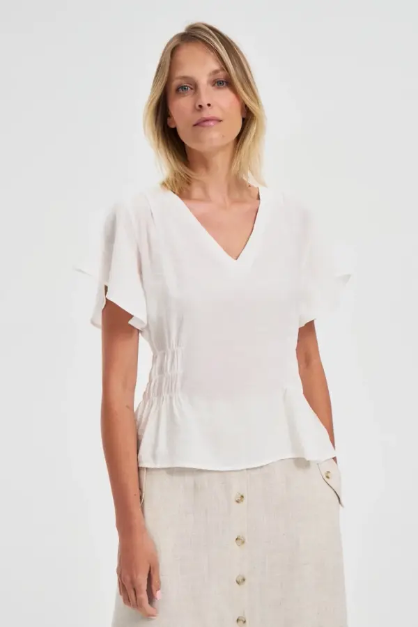 Marisse Marisse Fitted White Shirt