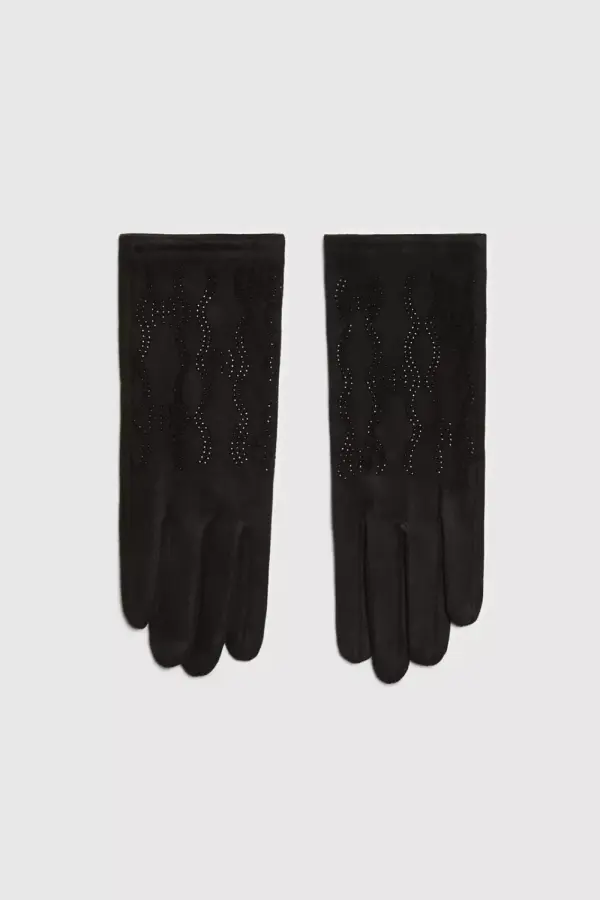 Marisse Marisse Gloves With Zircons