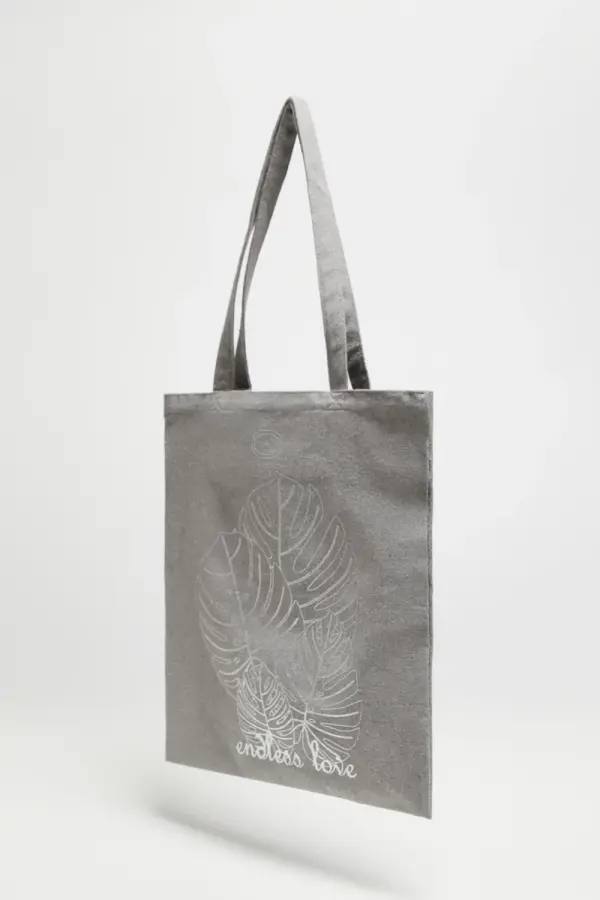 Marisse Marisse Gray Printed Shopper Bag