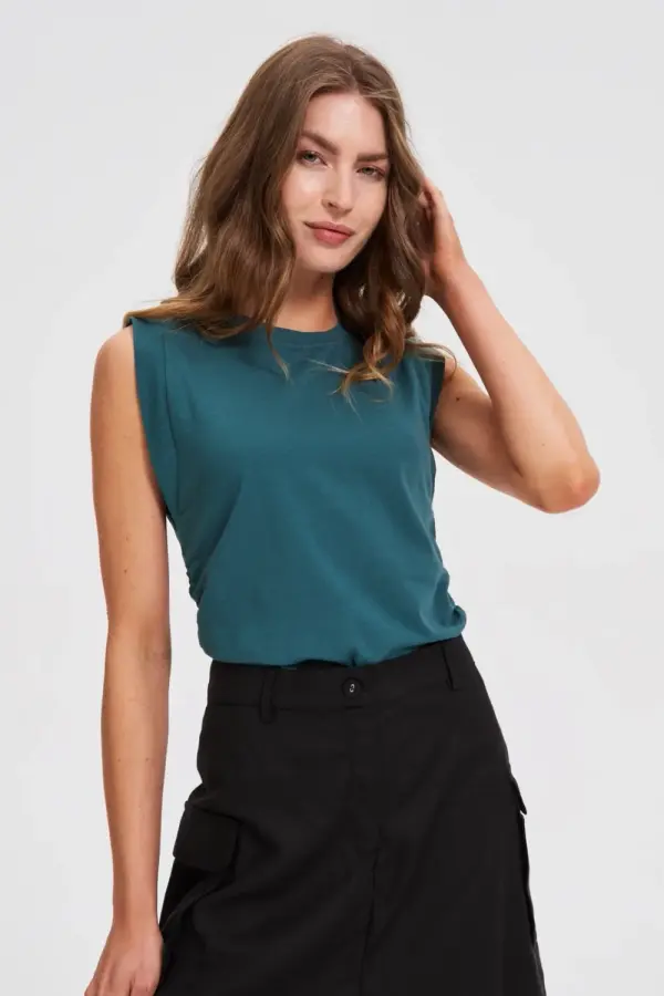 Marisse Marisse Green Cotton Top