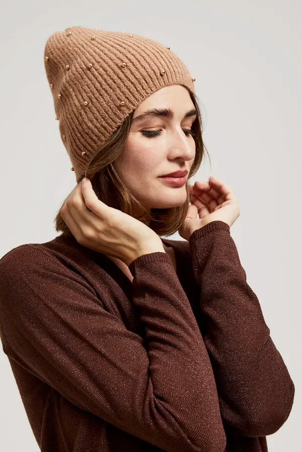 Marisse Marisse Knitted Hat With Beads