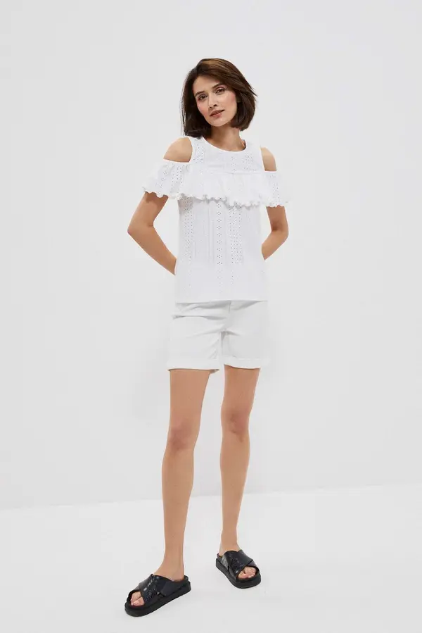 Marisse Marisse Lyocell Shorts L-Sh-3702 White