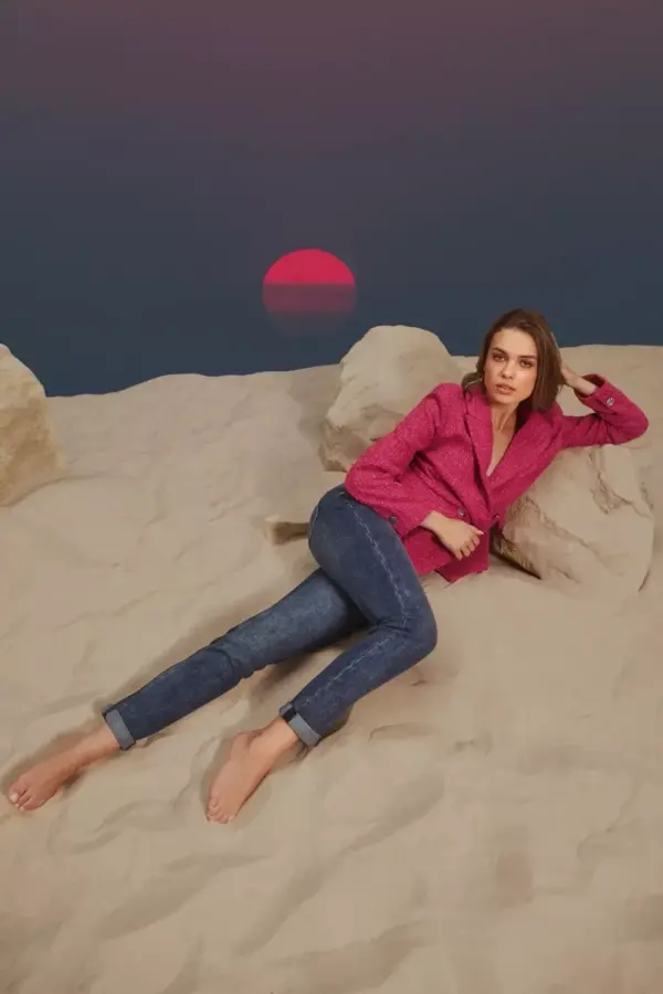 Marisse Marisse Navy Blue Boyfriend Jeans