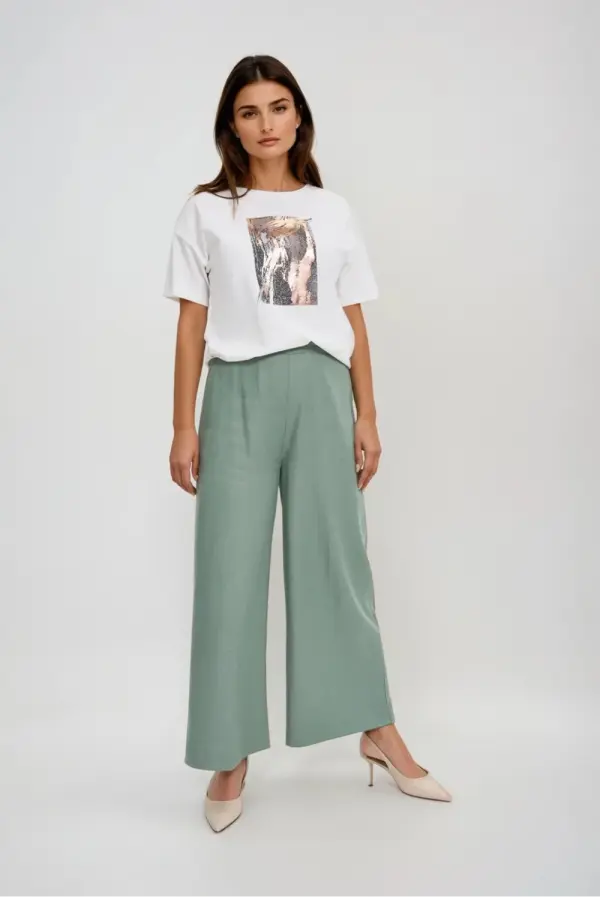 Marisse Marisse Olive Creased Trousers
