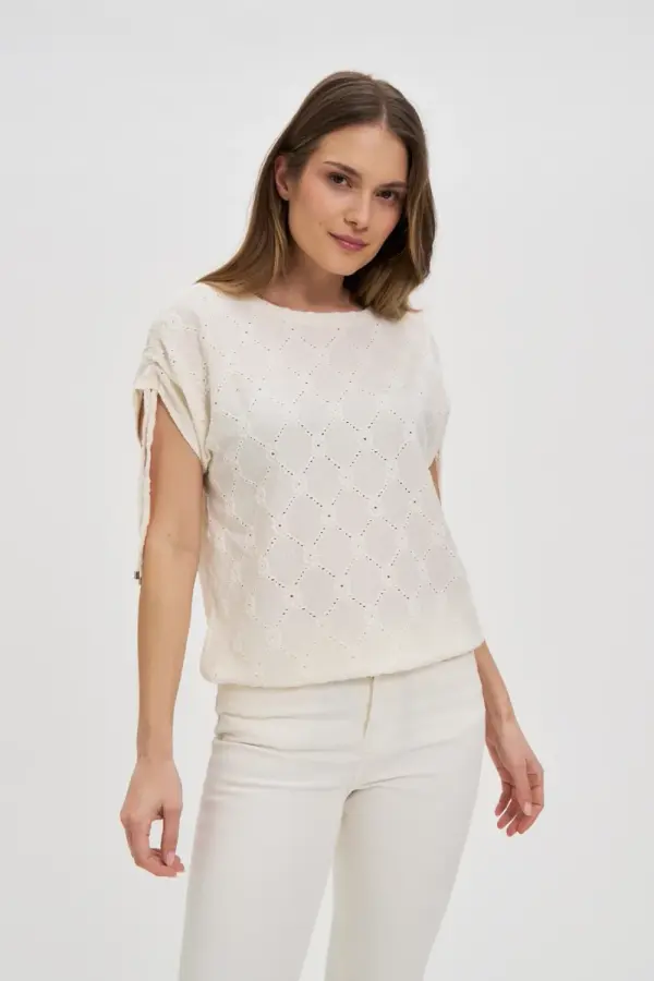 Marisse Marisse Openwork Ecru Blouse
