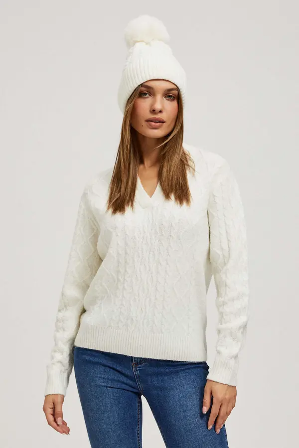 Marisse Marisse Pearl Pompom Hat