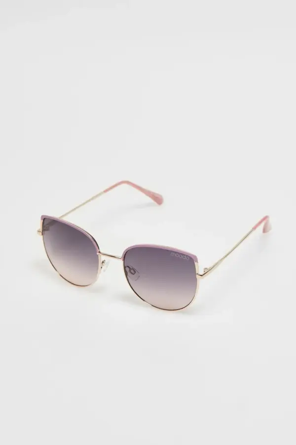 Marisse Marisse Pink Metal Frame Sunglasses