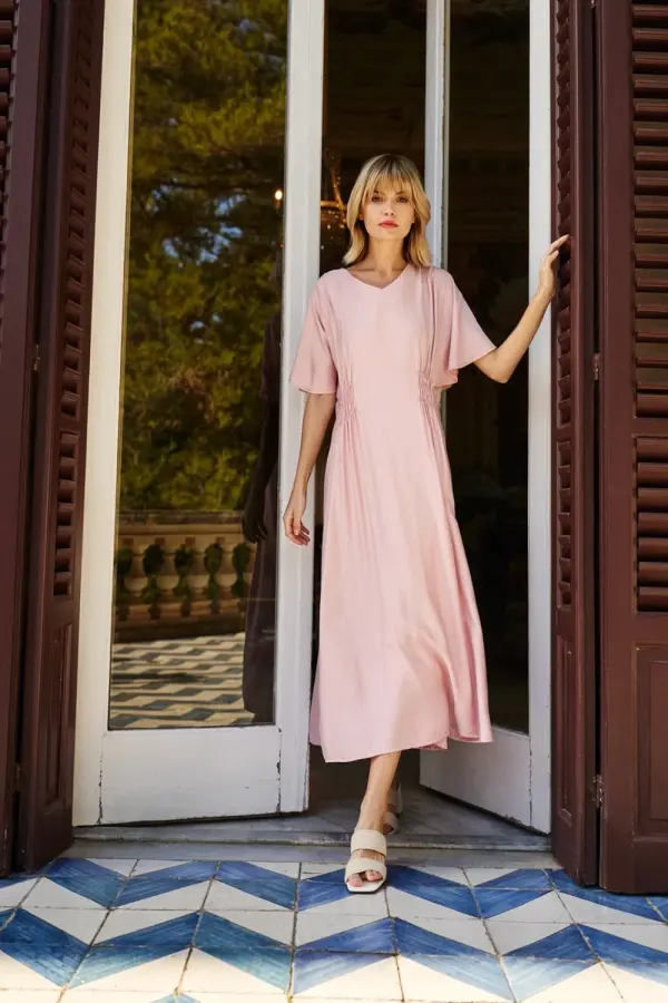 Marisse Marisse Pink Midi Dress