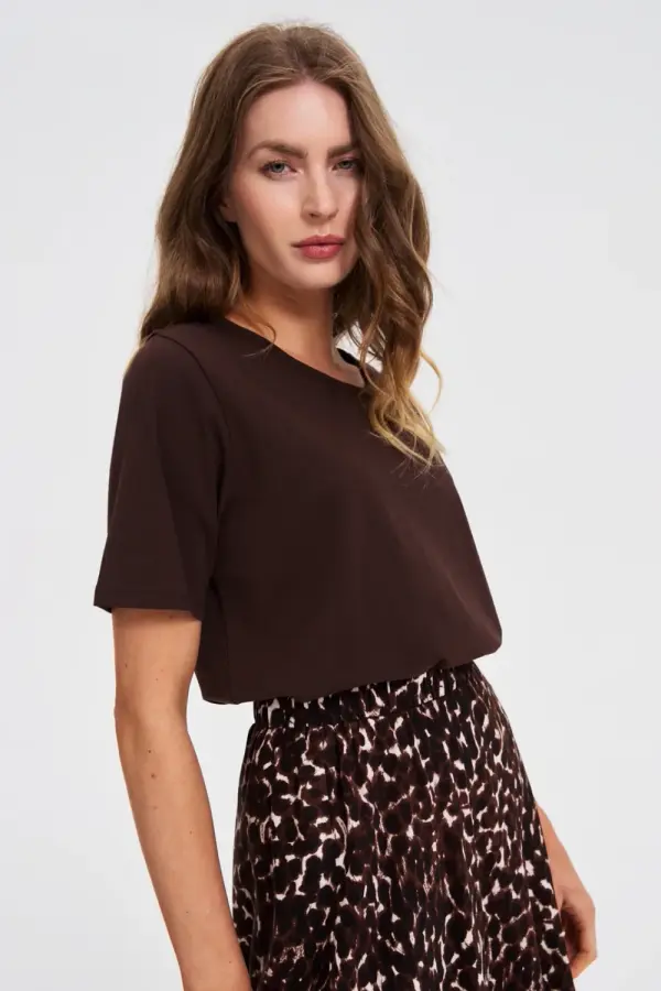 Marisse Marisse Plain Brown T-Shirt