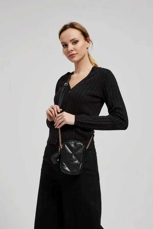 Marisse Marisse Quilted Black Chain Bag