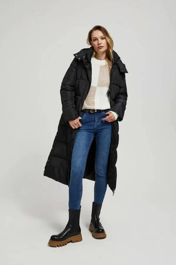 Marisse Marisse Quilted Hooded Jacket Black