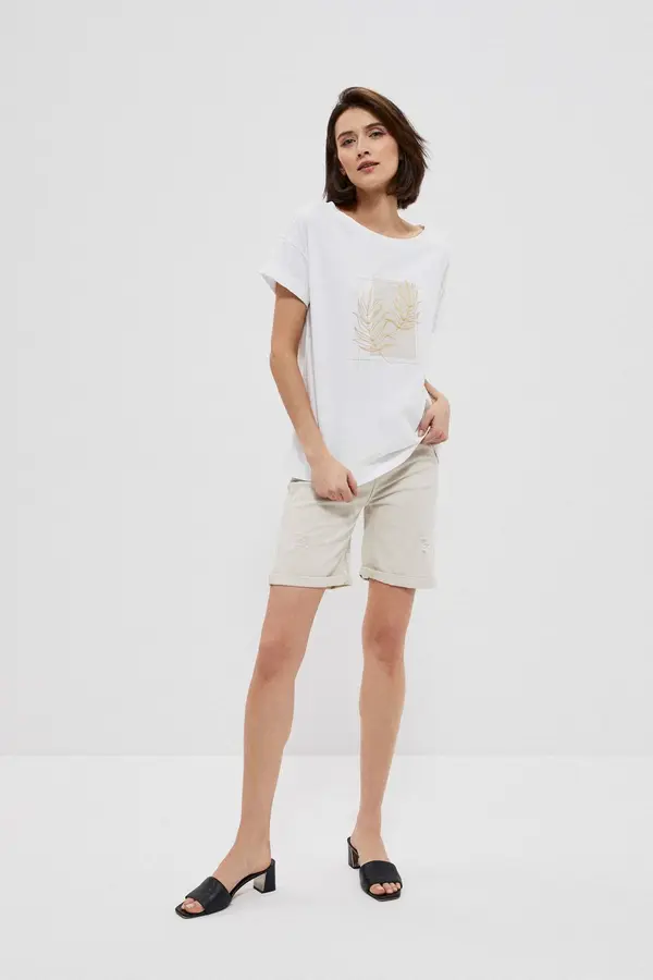 Marisse Marisse Ripped Shorts L-Sh-3700 L.Beige