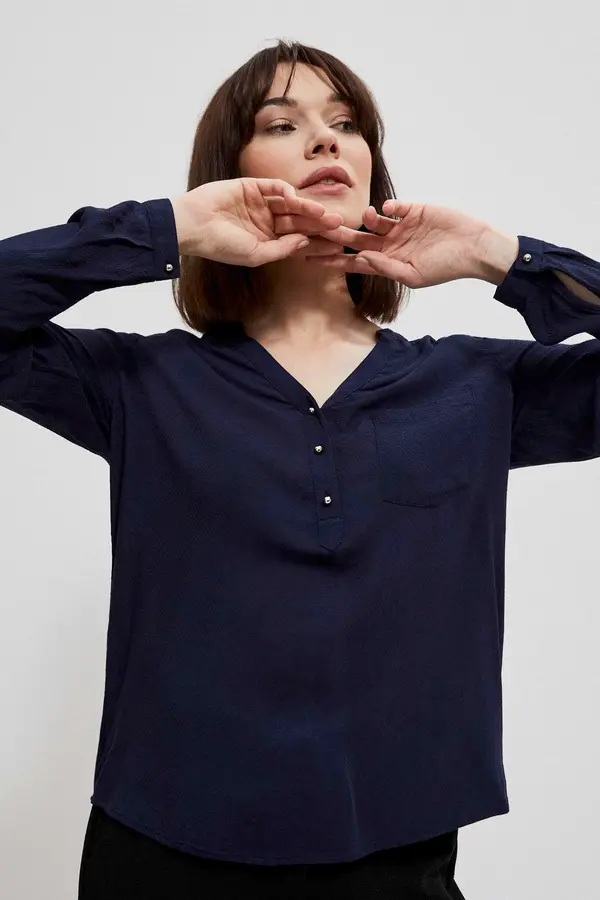 Marisse Marisse Shirt Z-Ko-3904 Navy