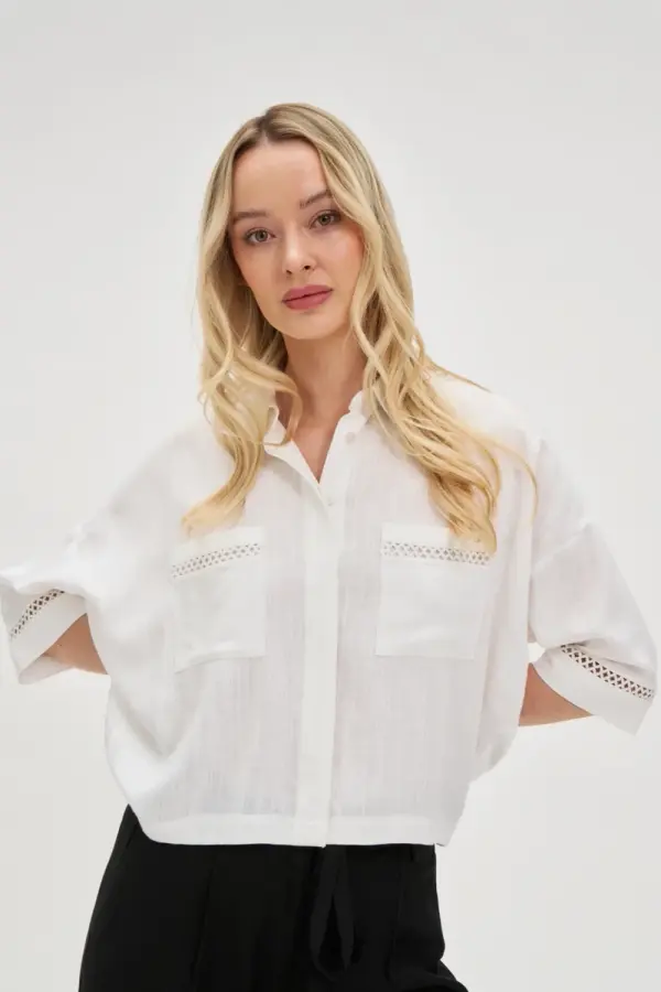 Marisse Marisse Short White Shirt