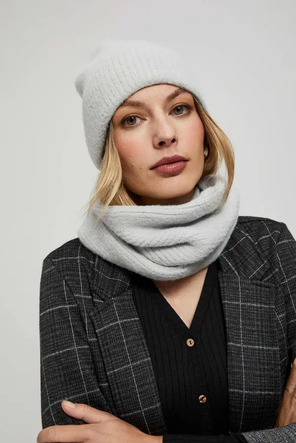 Marisse Marisse Smooth Scarf With Metallic Thread