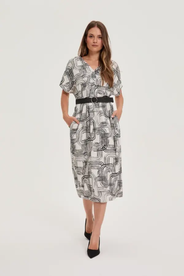 Marisse Marisse Viscose And Linen White Dress