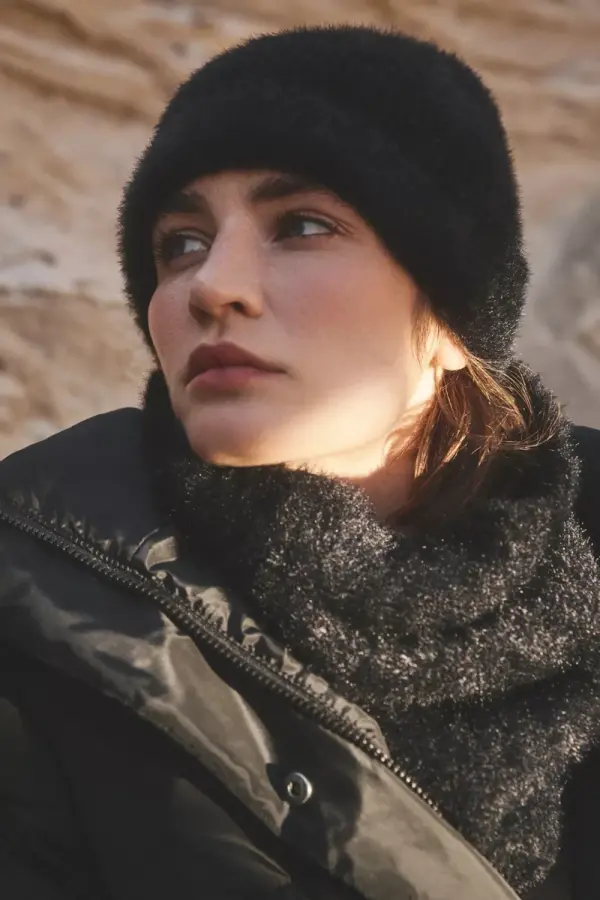 Marisse Marisse Warm Fur Hat, Black