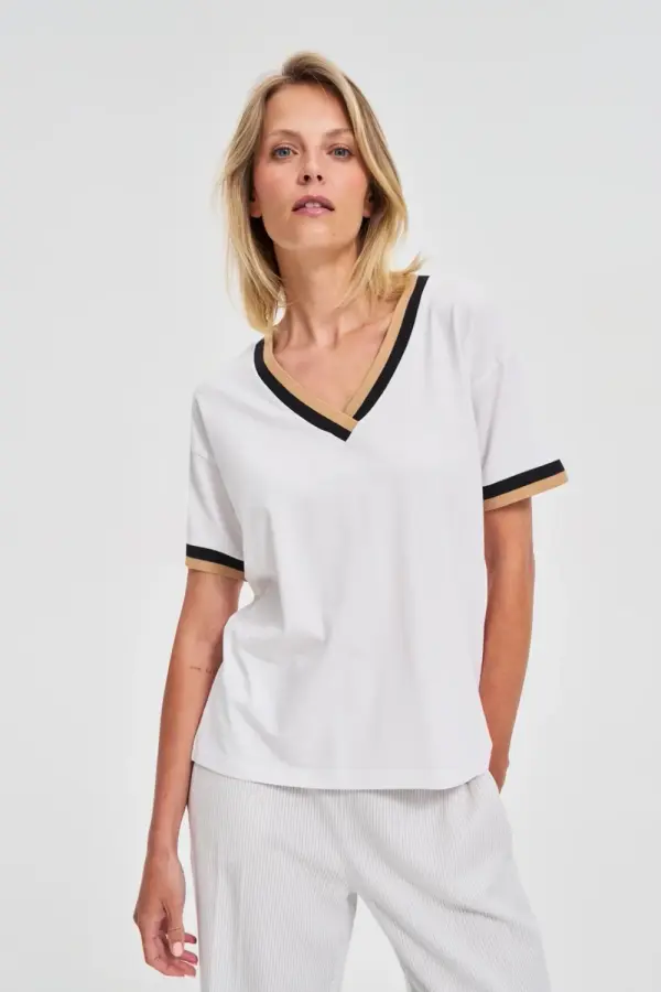 Marisse Marisse White Cotton Blouse