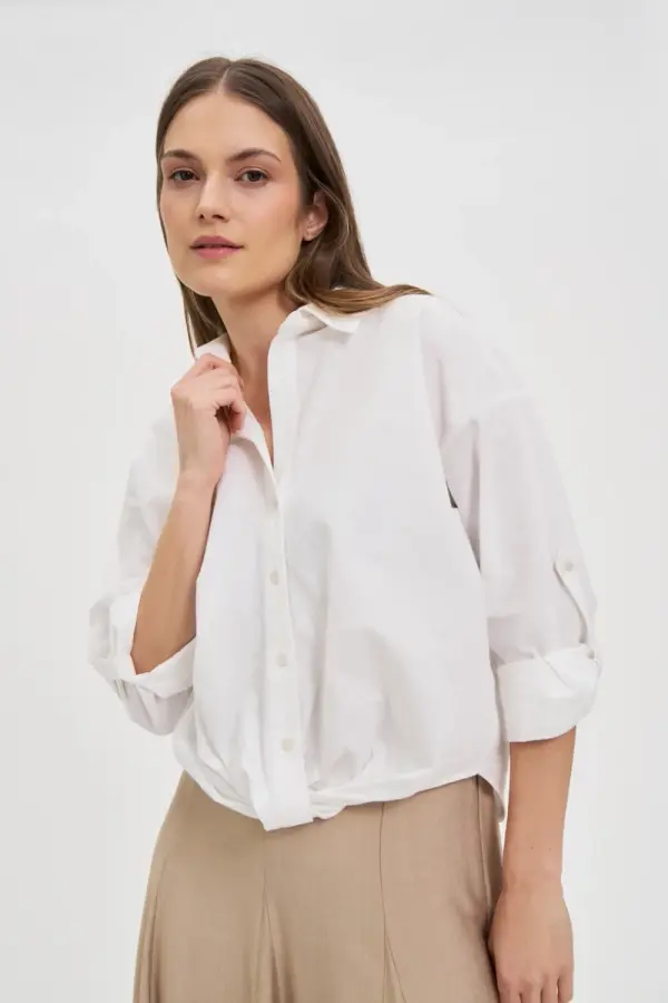 Marisse Marisse White Cotton Shirt