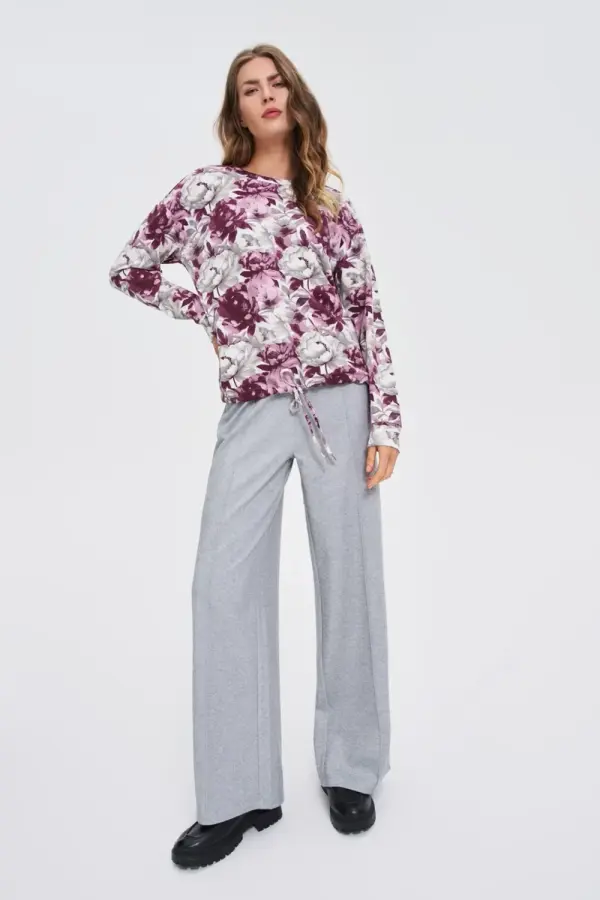 Marisse Marisse White Floral Sweatshirt