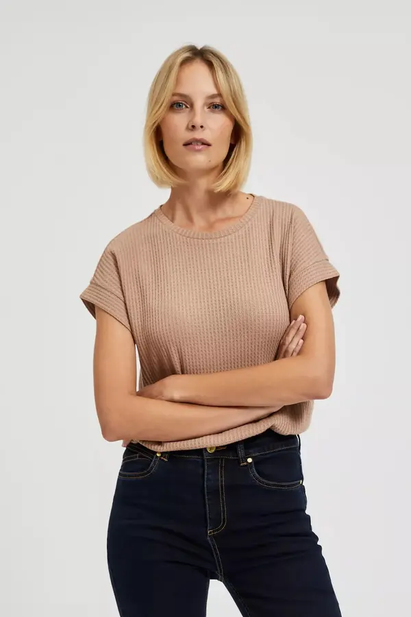 Marisse Marisse Women's Blouse L-Ts-4315 Coffee