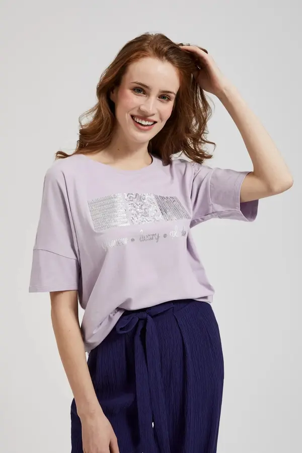 Marisse Marisse Women's Blouse L-Ts-4362 L.Violet