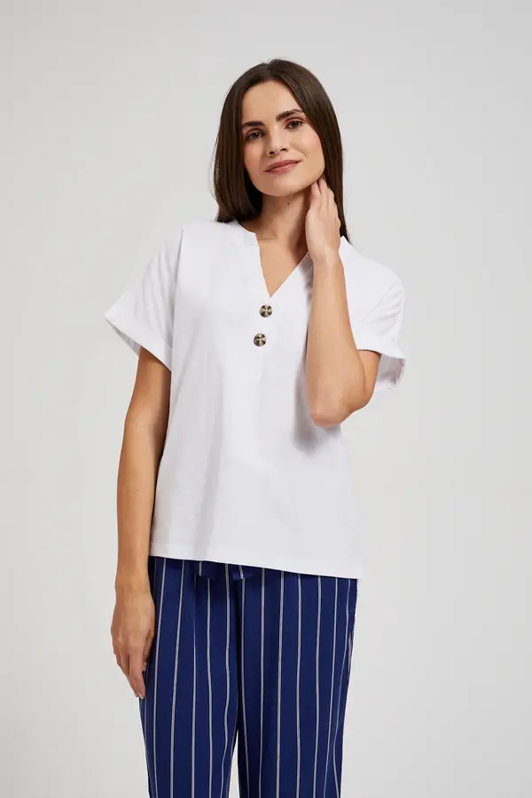Marisse Marisse Women's Blouse L-Ts-4414 White