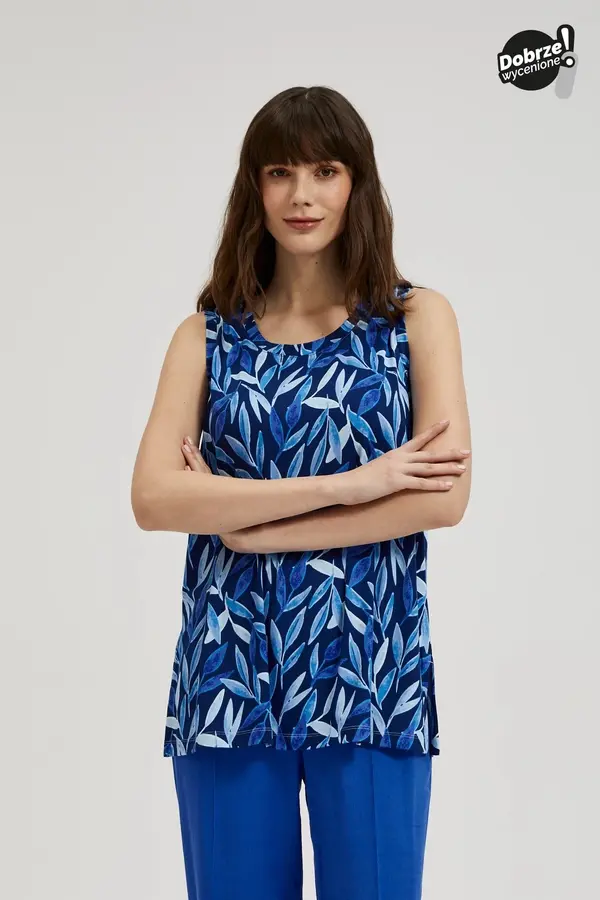 Marisse Marisse Women's Blouse L-Ts-4421 Navy