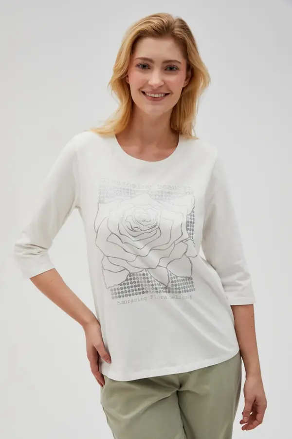 Marisse Marisse Women's Blouse L-Ts-4614 Off White