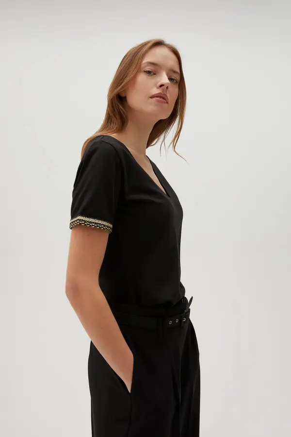 Marisse Marisse Women's Blouse Z-Ts-4540 Black