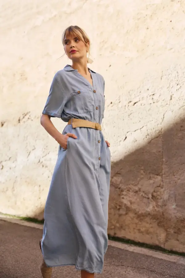 Marisse Marisse Women's Dress L-Su-4621 Blue