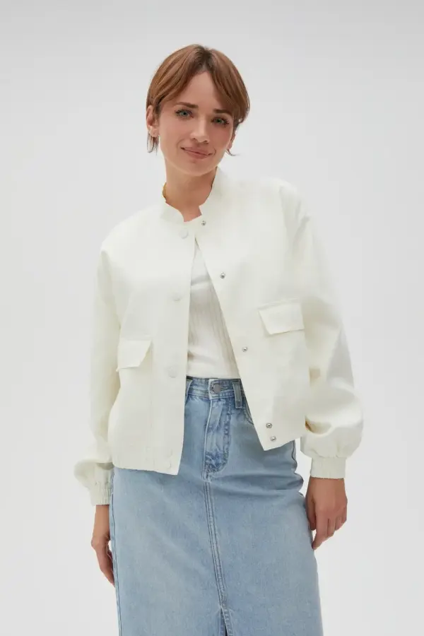Marisse Marisse Women's Jacket L-Ku-4600 Off White