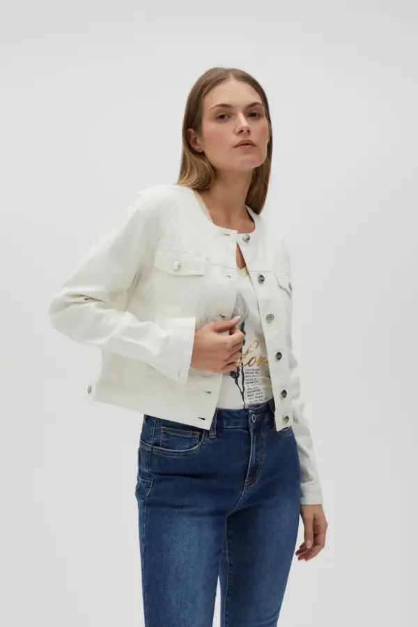 Marisse Marisse Women's Jacket L-Ku-4615 Off White