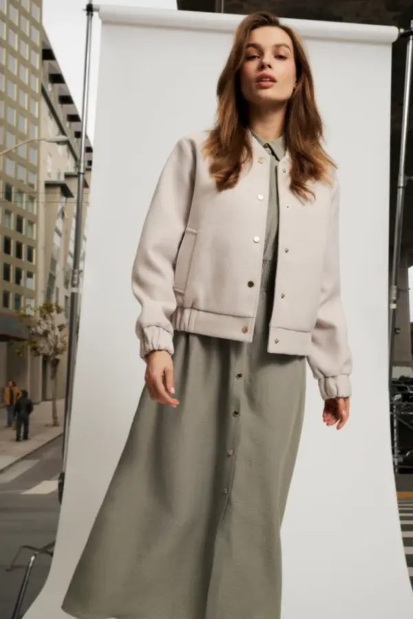 Marisse Marisse Women's Jacket L-Ku-4616 L.Beige Mel