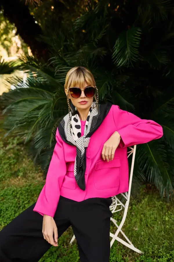 Marisse Marisse Women's Jacket L-Ku-4618 Fuchsia