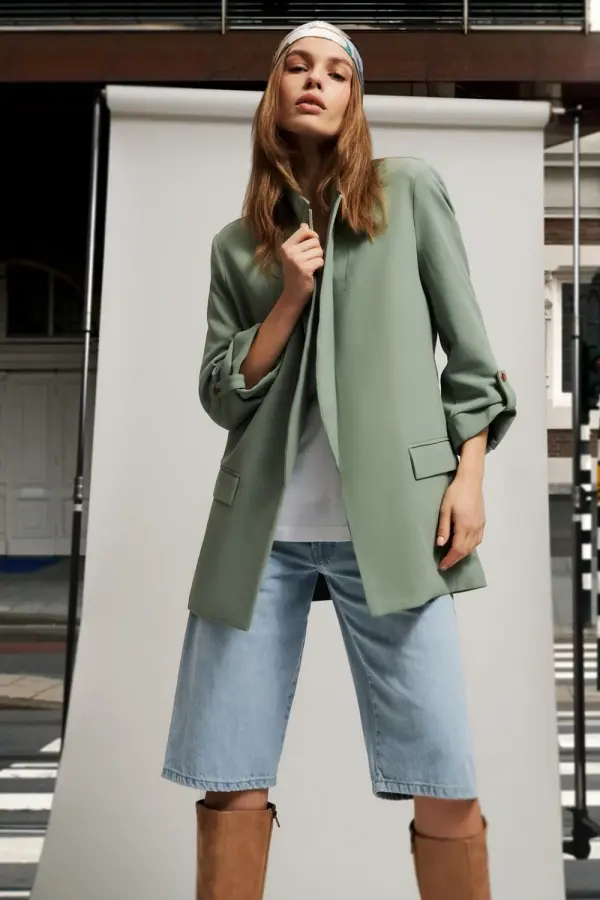 Marisse Marisse Women's Jacket L-Mr-4601 Olive