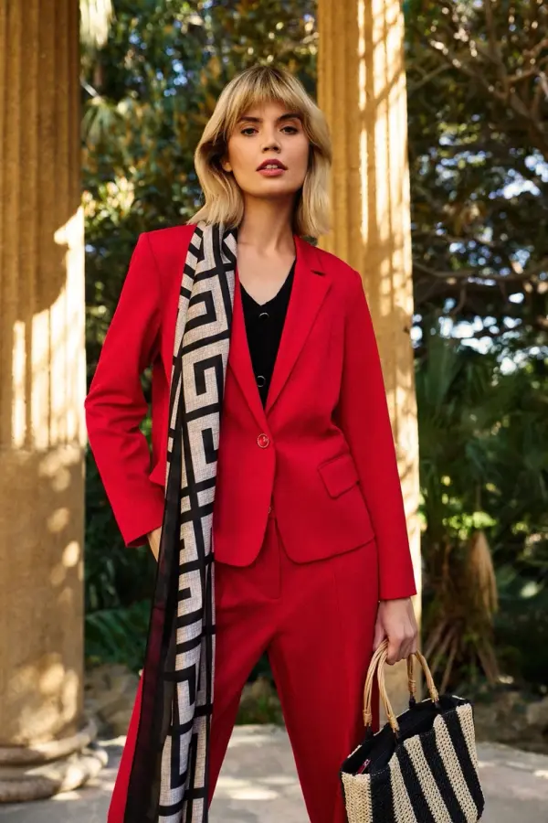 Marisse Marisse Women's Jacket L-Mr-4609 Red