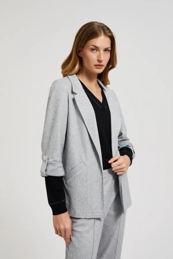 Marisse Marisse Women's Jacket Z-Mr-4501 Grey Mel